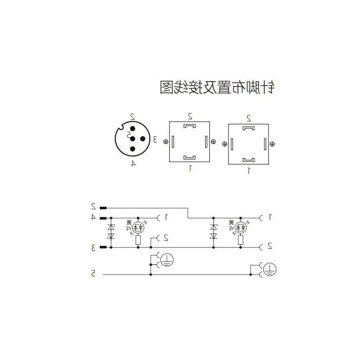 Valve plug type A, DIN, 18mm, 4Pin/M12 straight male, double end precast PUR flexible cable, black sheath, 6VA081-L1/L2